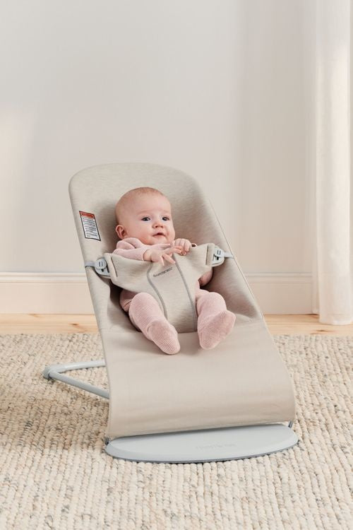 Transat Bouncer Bliss, Cadre Gris Pâle, Jersey Beige Pâle