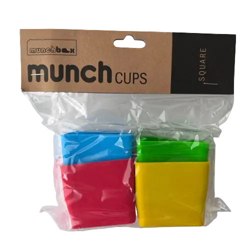 Munchbox - Paquet de 4 Petits Contenants Munch Cups, Coloré