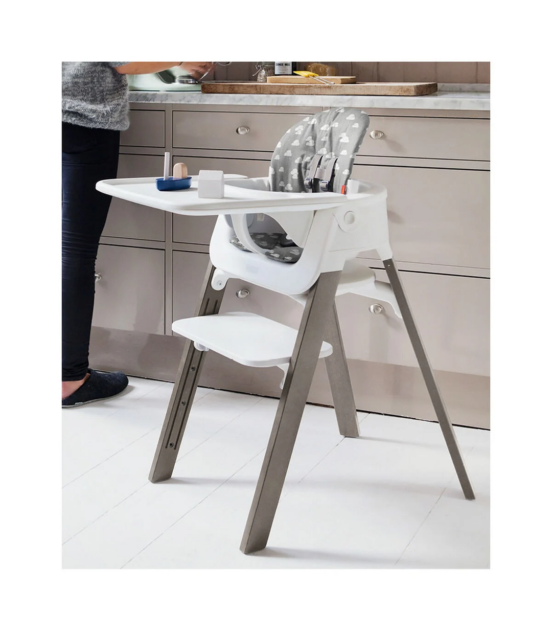 BOITE OUVERTE - Plateau pour Chaise Haute, Blanc