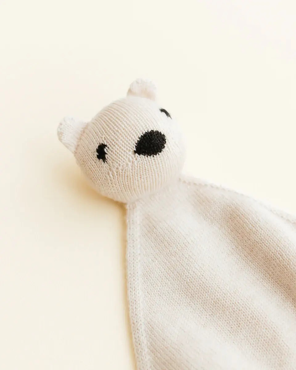 Hvid Knitwear - Toutou-Doudou Ourson Tokki en Laine Mérinos, Crème