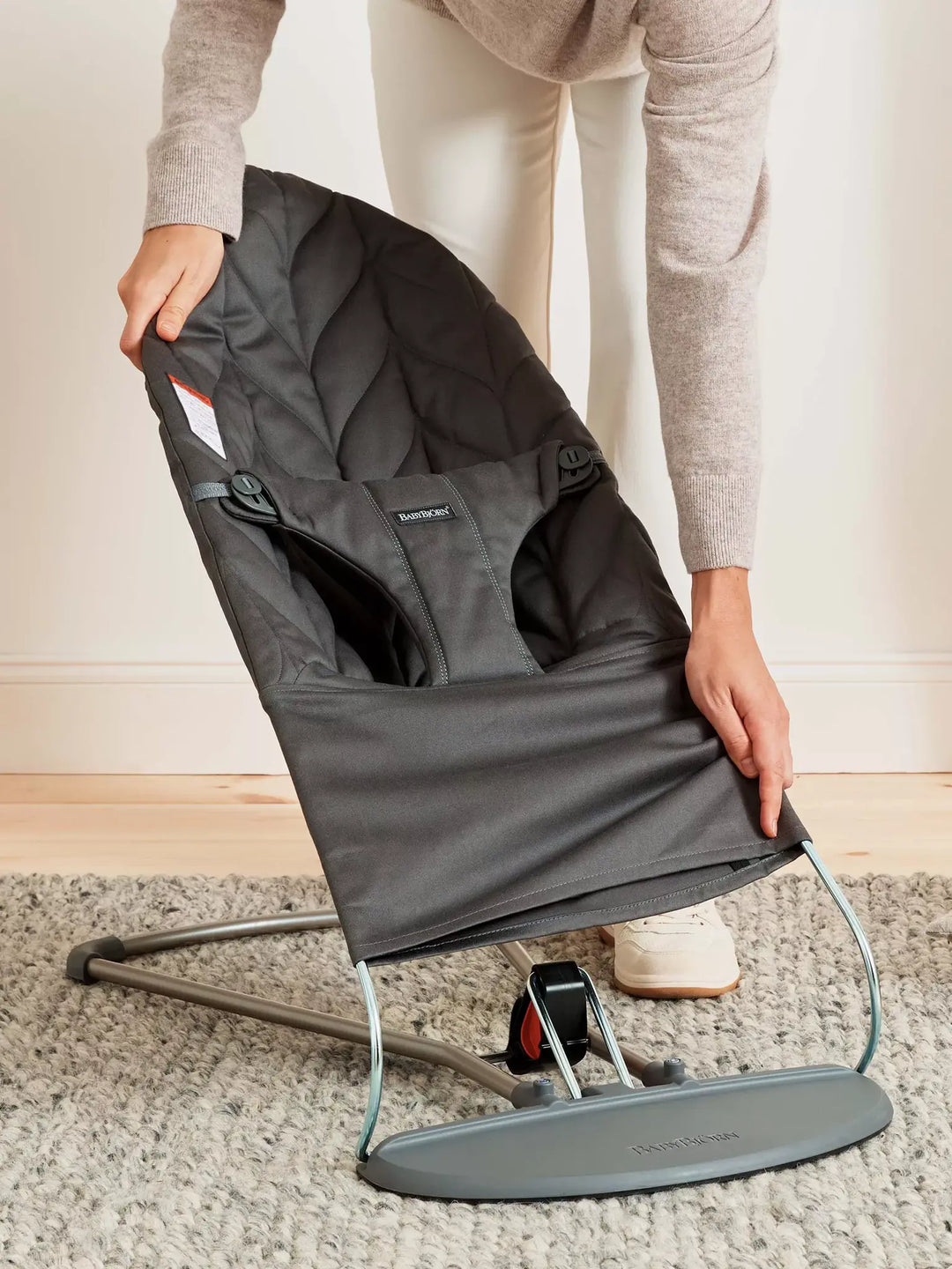 BabyBjörn - Transat Bouncer Bliss, Jersey Charcoal