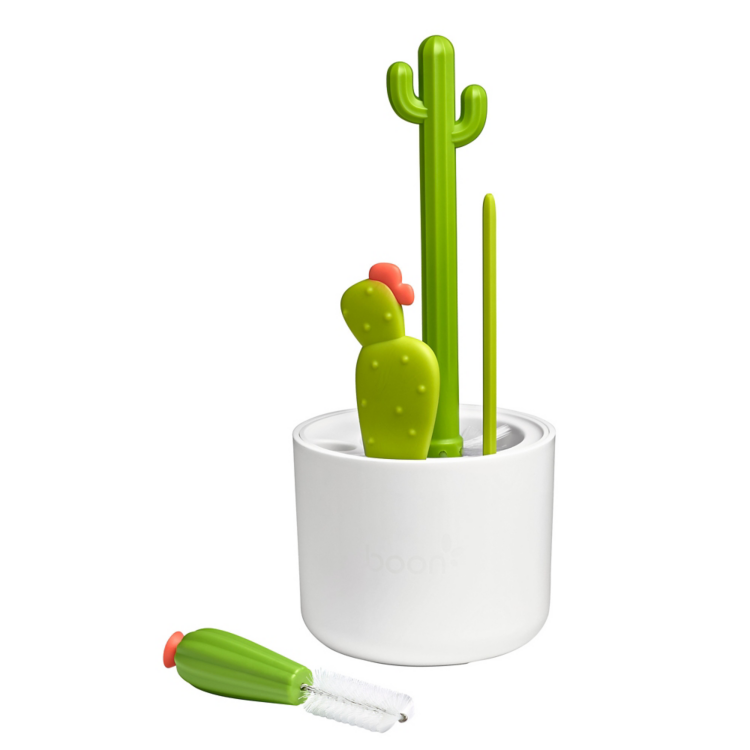 Boon - Ensemble de 4 Brosses à Biberons Cacti, Vert