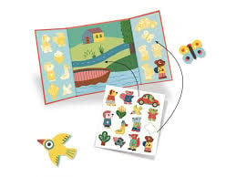 Djeco - Set of Removable Stickers, Animals