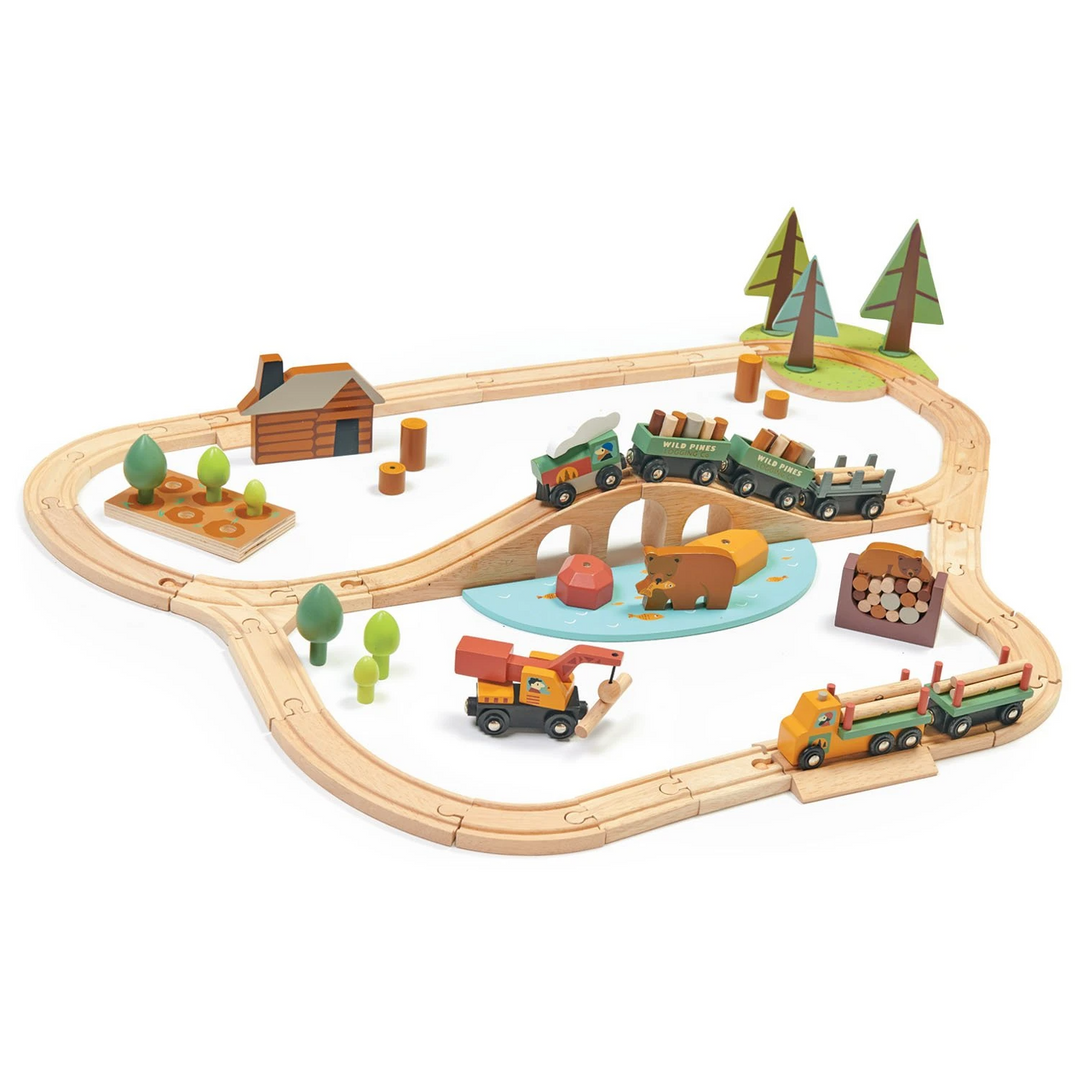 Tender Leaf Toys -  Ensemble de Train Grands Pins