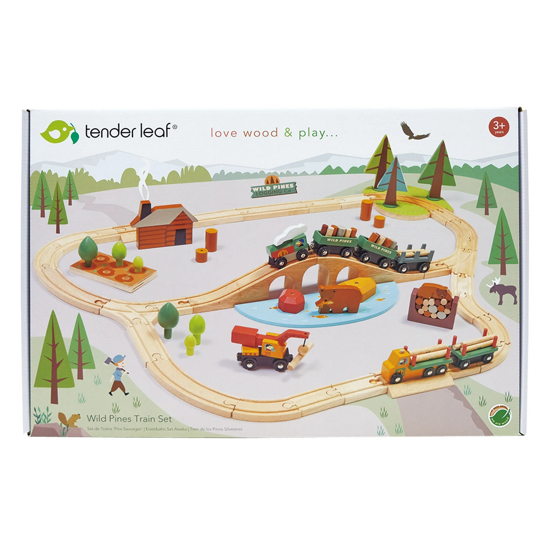 Tender Leaf Toys -  Ensemble de Train Grands Pins