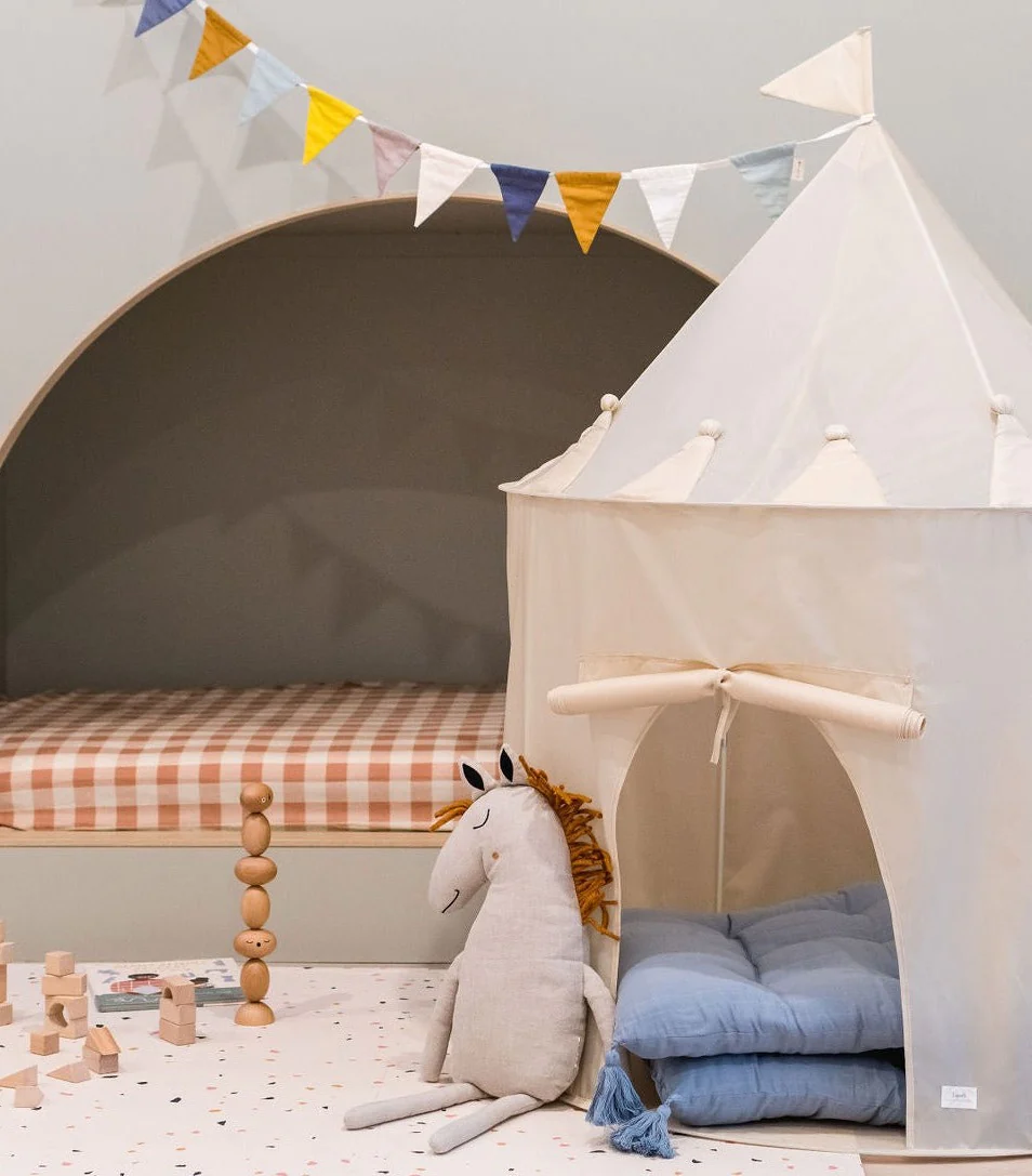 3 Sprouts - Recycled Fabric Play Tent, Cream