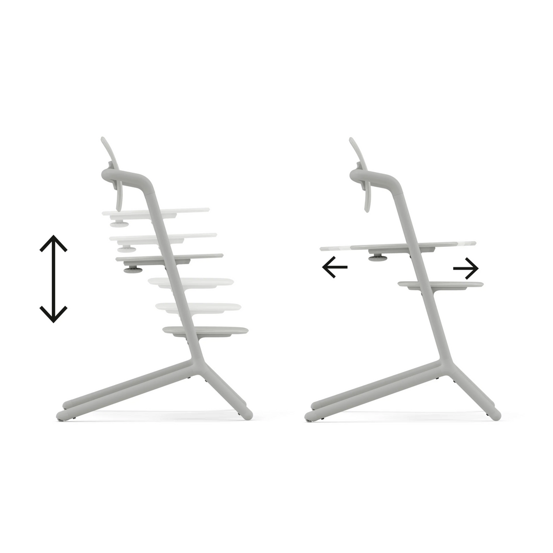 Lemo - Chaise Haute Évolutive 3-en-1, Blanc