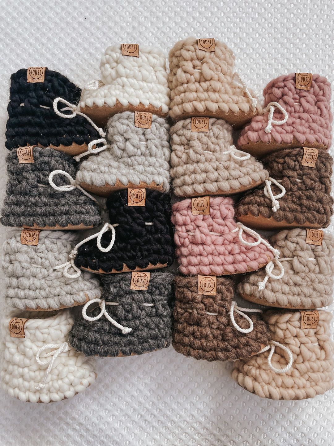 Les Petits Tousi - Wool Booties, Mist