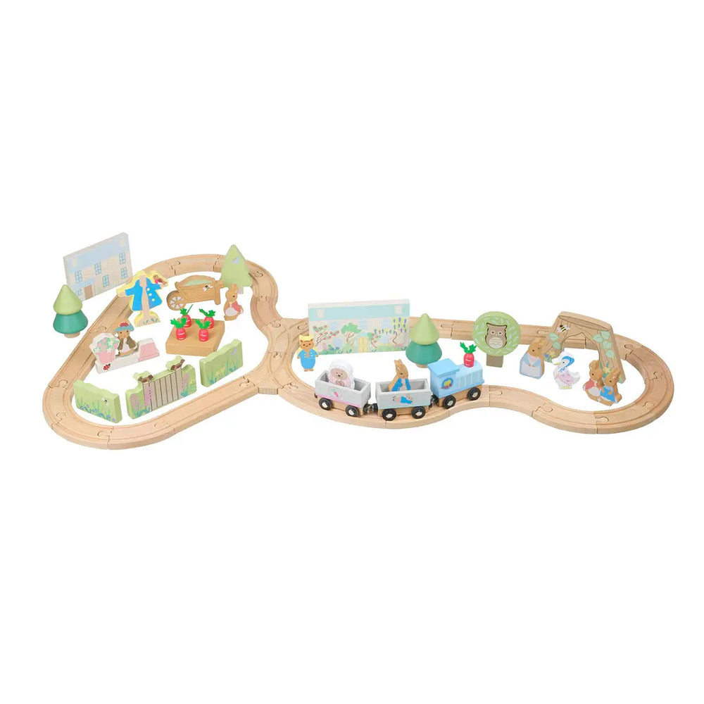 Orange Tree Toys - Chemin de Fer en Bois, Pierre Lapin