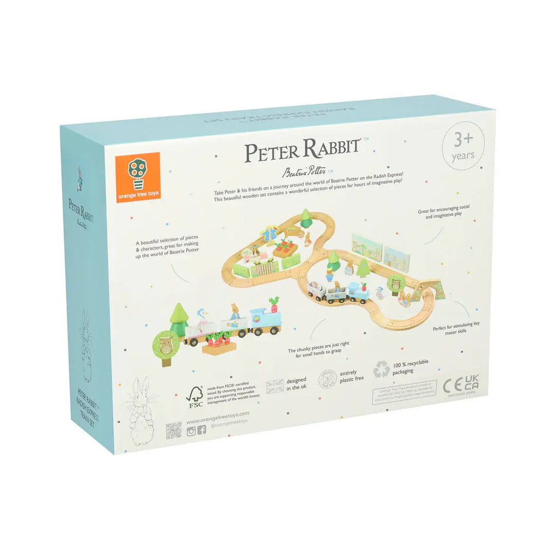 Orange Tree Toys - Chemin de Fer en Bois, Pierre Lapin