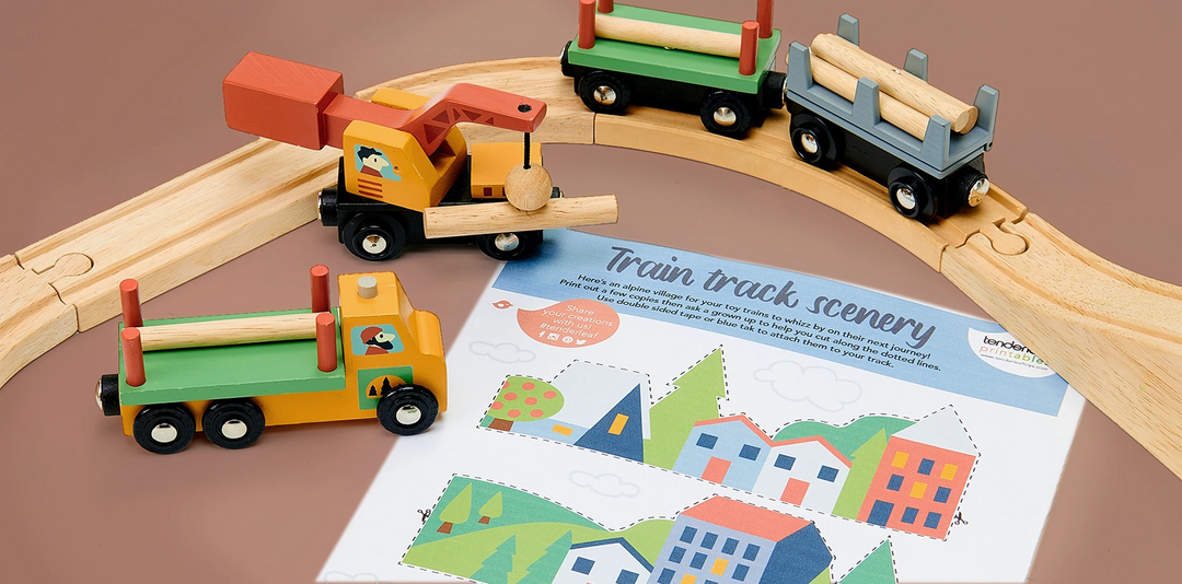 Tender Leaf Toys -  Ensemble de Train Grands Pins