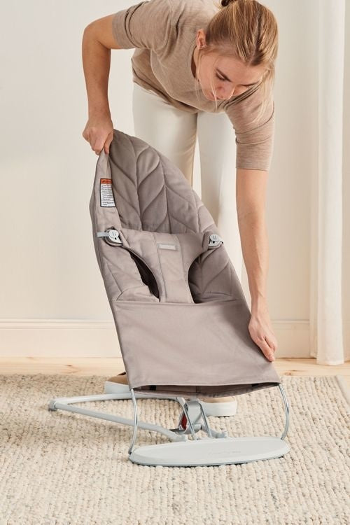 BabyBjörn - Bouncer Bliss, Dark Grey Frame, Cotton Sand Grey