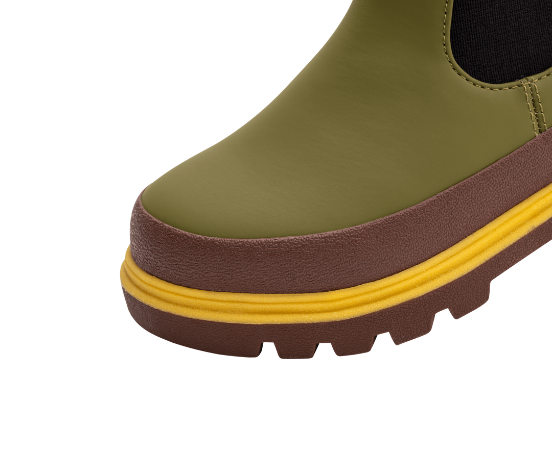 Native - Bottes Kensington Chelsea Enfant, Vert Nouveau et Blé Marron