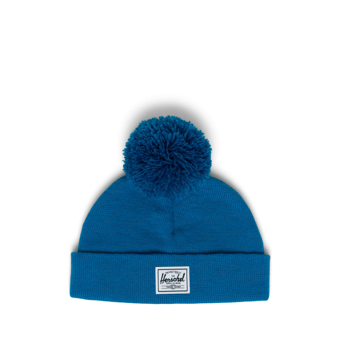 Tuque à Pompon, Bleu Mykonos