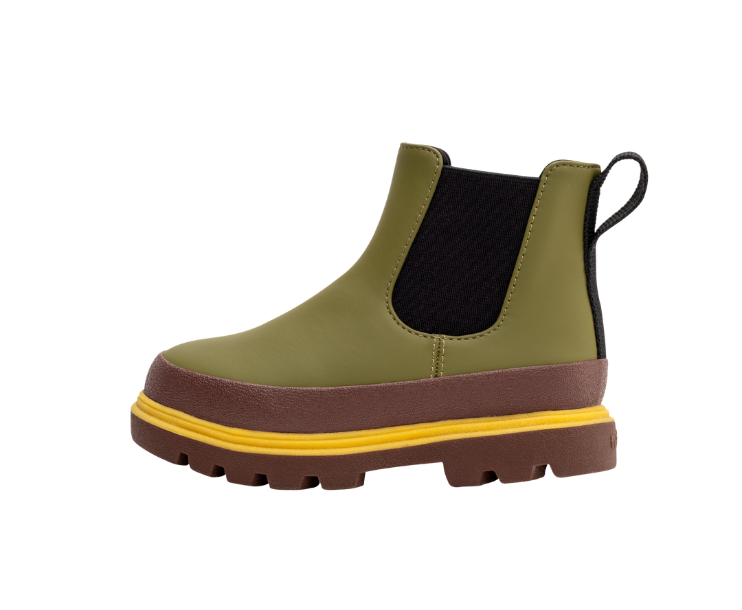 Native - Bottes Kensington Chelsea Enfant, Vert Nouveau et Blé Marron