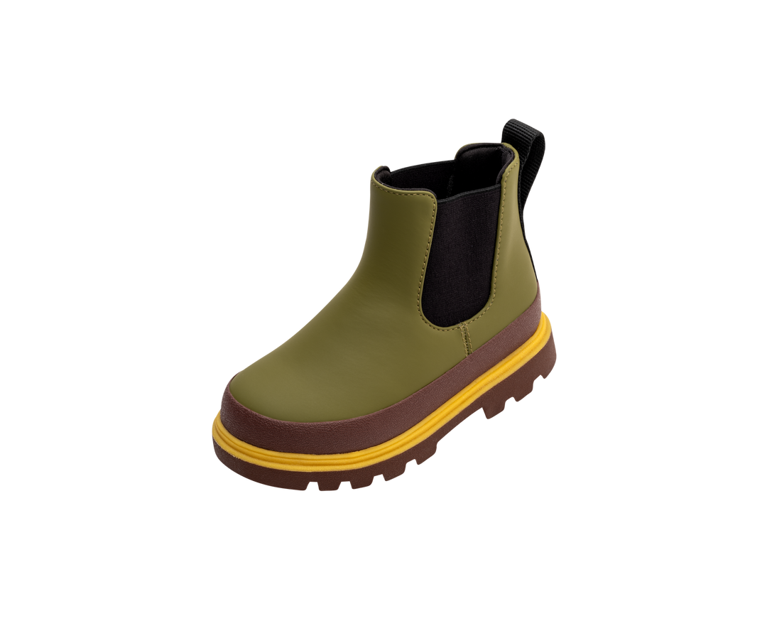 Native - Bottes Kensington Chelsea Enfant, Vert Nouveau et Blé Marron