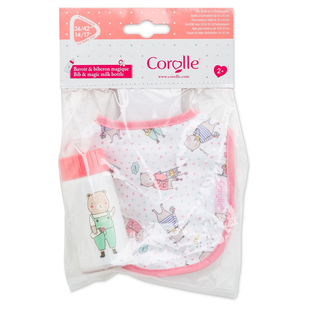 Corolle - Bib and Magic Milk Bottle Set