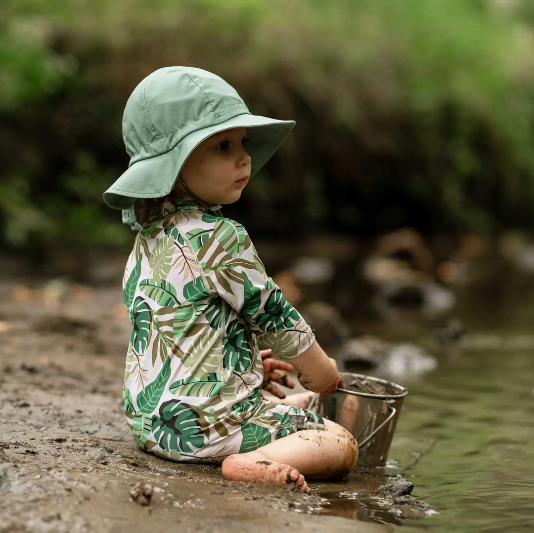  Jan & Jul - Grow with Me Cotton Sun Hat, Juniper Green