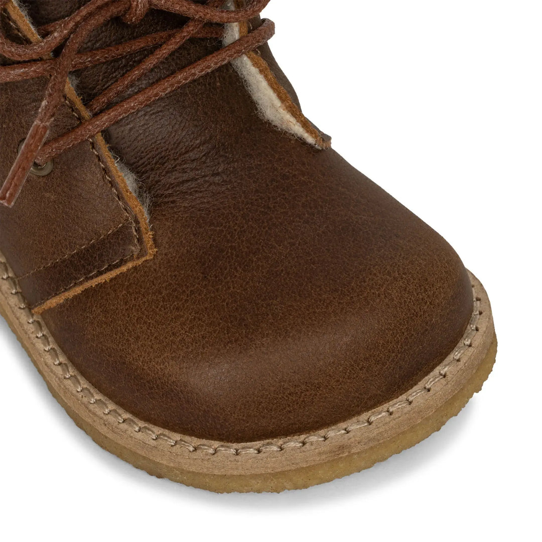 Konges Sløjd - Bottes en Cuir Woolie, Cognac