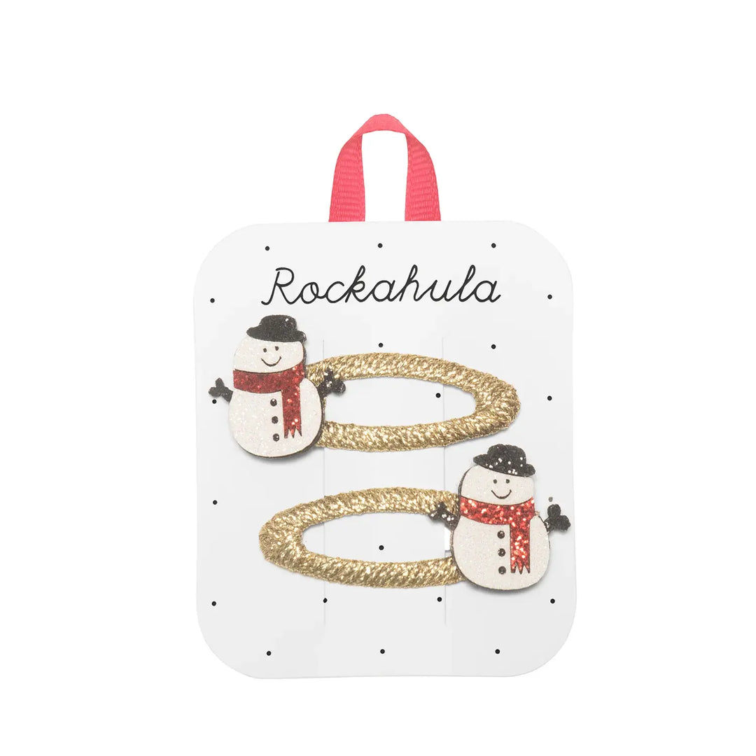 Rockahula Kids - Paquet de 2 Barrettes Noël, Bonhomme de Neige