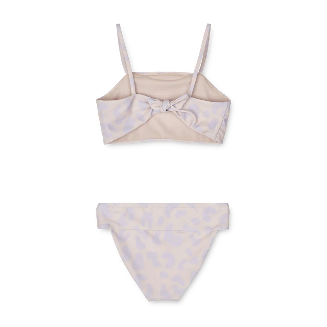 Liewood - Maillot de Bain Deux Pièces Lucette, Taches de Léopard Lilas