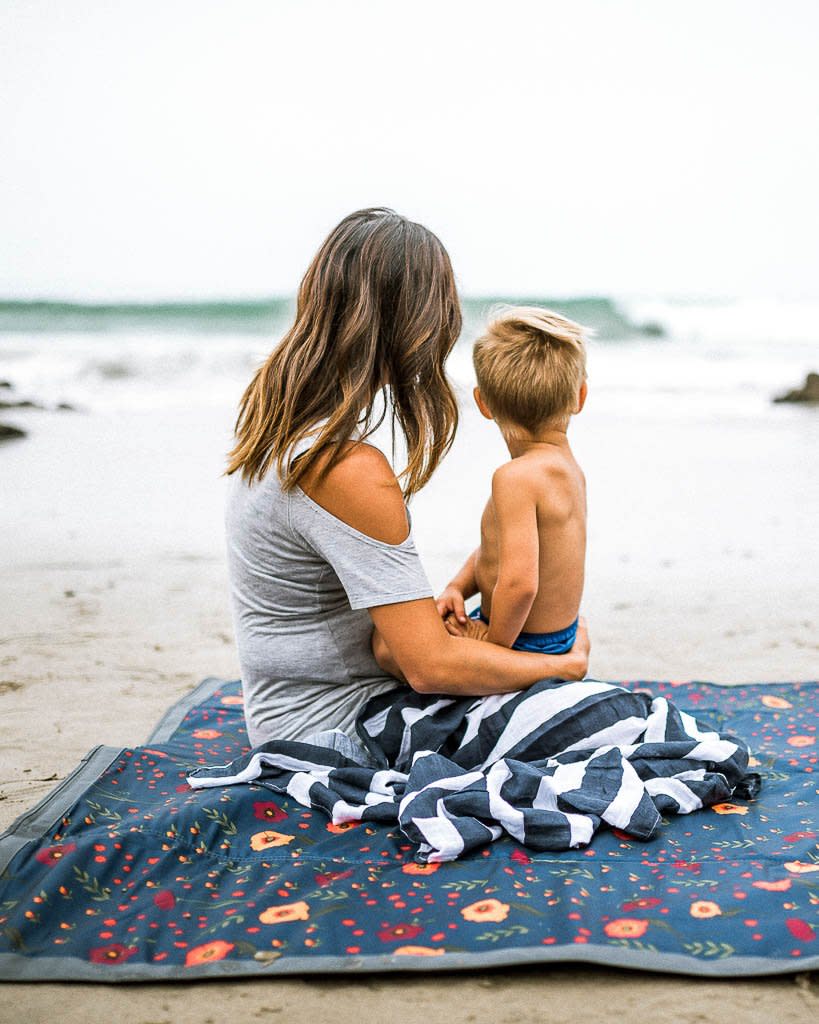 Outdoor Blanket 5 X 7', Midnight Poppy